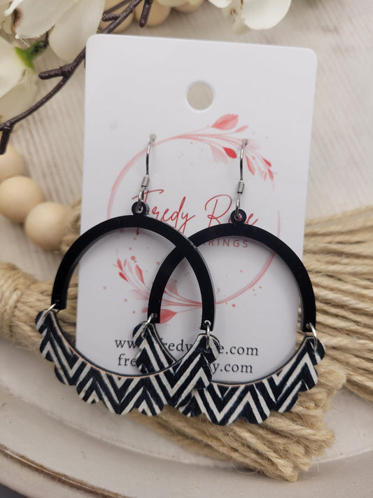 Black Cork & Leather Earrings | Lightweight Handmade Statement Jewelry